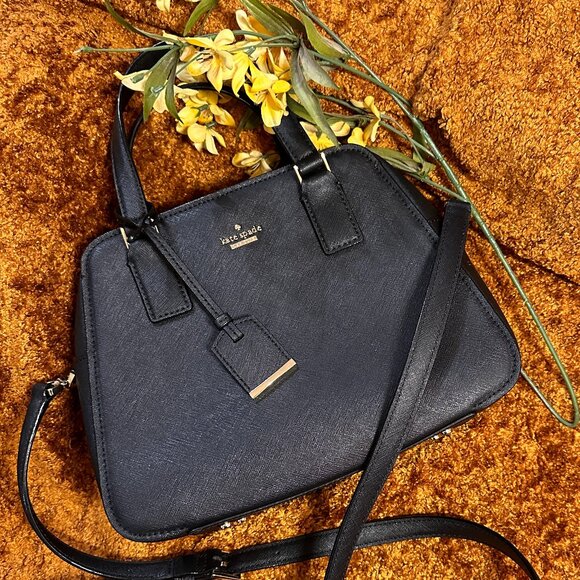 Kate Spade Small Black Saffiano Satchel Crossbody - Picture 1 of 15
